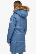 Купить Куртка парка зимняя женская голубого цвета 1805Gl, фото 5