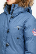 Купить Куртка парка зимняя женская голубого цвета 1805Gl, фото 6