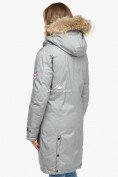 Купить Куртка парка зимняя женская светло-серого цвета 1805SS, фото 5