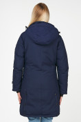 Купить Куртка парка зимняя женская темно-синего цвета 1806TS, фото 5