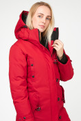 Купить Куртка парка зимняя женская малинового цвета 1806M, фото 7