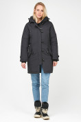 Купить Куртка парка зимняя женская черного цвета 1806Ch, фото 2
