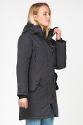 Купить Куртка парка зимняя женская черного цвета 1806Ch, фото 3