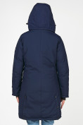 Купить Куртка парка зимняя женская темно-синего цвета 1806TS, фото 9
