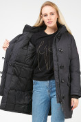 Купить Куртка парка зимняя женская черного цвета 1806Ch, фото 9