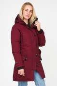 Купить Куртка парка зимняя женская бордового цвета 1806Bo