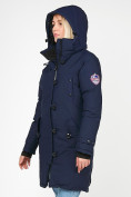 Купить Куртка парка зимняя женская темно-синего цвета 1806TS, фото 3