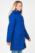 Купить Куртка парка зимняя женская синего цвета 1806S, фото 4