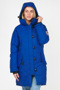 Купить Куртка парка зимняя женская синего цвета 1806S, фото 7