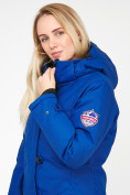 Купить Куртка парка зимняя женская синего цвета 1806S, фото 2