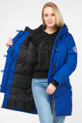 Купить Куртка парка зимняя женская синего цвета 1806S, фото 8