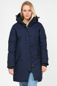 Купить Куртка парка зимняя женская темно-синего цвета 1806TS, фото 7