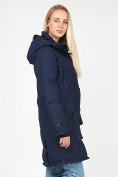 Купить Куртка парка зимняя женская темно-синего цвета 1806TS, фото 8