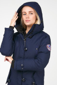 Купить Куртка парка зимняя женская темно-синего цвета 1806TS