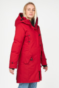 Купить Куртка парка зимняя женская малинового цвета 1806M, фото 2