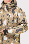 Купить Куртка горнолыжная мужская коричневого цвета 18108K, фото 5