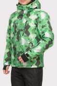 Купить Костюм горнолыжный мужской зеленого цвета 018108Z, фото 3