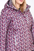 Купить Куртка горнолыжная женская большого размера малинового цвета 18112M, фото 9