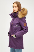 Купить Женская зимняя парка фиолетового цвета 18113-1F, фото 2