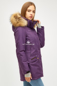 Купить Женская зимняя парка фиолетового цвета 18113-1F, фото 4