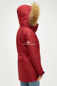 Купить Женская зимняя парка бордового цвета 18113-1Bo, фото 4