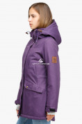 Купить Куртка парка зимняя женская фиолетового цвета 18113F, фото 3