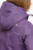 Купить Куртка парка зимняя женская фиолетового цвета 18113F, фото 6