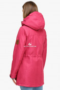Купить Куртка парка зимняя женская малинового цвета 18113М, фото 5