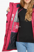 Купить Куртка парка зимняя женская малинового цвета 18113М, фото 8