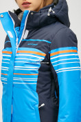 Купить Женская зимняя горнолыжная куртка синего цвета 1856S, фото 5