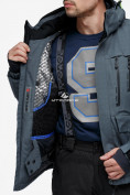 Купить Куртка горнолыжная мужская темно-серого цвета 18122TC, фото 9