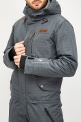 Купить Комбинезон горнолыжный мужской темно-серого цвета 18126TC, фото 5