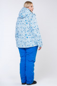 Купить Куртка горнолыжная женская большого размера синего цвета 1830-1S, фото 9