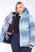 Купить Костюм горнолыжный женский большого размера синего цвета 01830S, фото 12