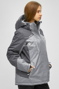 Купить Женский зимний горнолыжный костюм большого размера серого цвета 01850Sr, фото 3