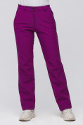 Купить Брюки женские из ткани softshell темно-фиолетового цвета 1851-1TF, фото 2