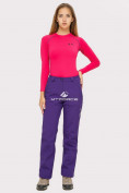 Купить Брюки женские большого размера фиолетового цвета  1852-1F