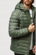 Купить Куртка мужская стеганная цвета хаки 1852Kh, фото 7
