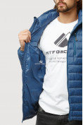 Купить Куртка мужская стеганная синего цвета 1852S, фото 6