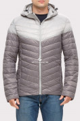 Купить Куртка мужская стеганная серого цвета 1853Sr, фото 2
