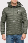 Купить Куртка мужская стеганная цвета хаки 1858Kh, фото 4