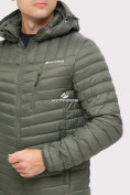 Купить Куртка мужская стеганная цвета хаки 1858Kh, фото 6