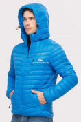 Купить Куртка мужская стеганная голубого цвета 1858G, фото 5