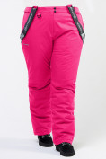 Купить Брюки горнолыжные женские большого размера розового цвета 1878R, фото 2