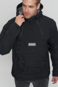 Купить Куртка-анорак  спортивная мужская черного цвета 1887Ch, фото 10