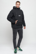 Купить Куртка-анорак  спортивная мужская черного цвета 1887Ch, фото 3