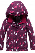 Купить Куртка горнолыжная для девочки малинового цвета 18912M