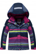 Купить Куртка горнолыжная для девочки темно-синего цвета 18930TS