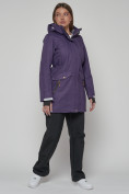 Купить Парка MTFORCE женская с капюшоном фиолетового цвета 19002F, фото 3