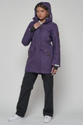 Купить Парка MTFORCE женская с капюшоном фиолетового цвета 19002F, фото 5